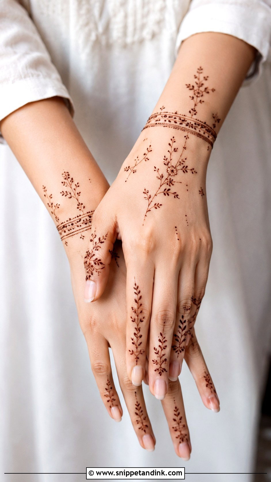 Modern Minimal Mehndi Design - Snippet and Ink - 35 Modern Mehndi Designs