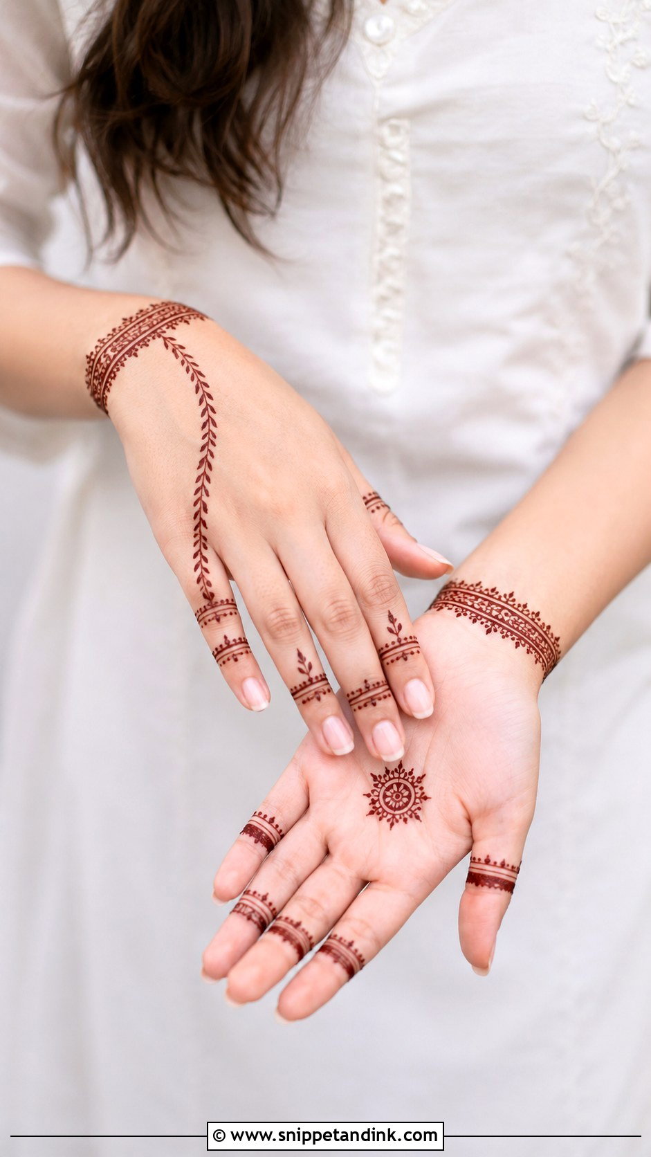 Modern Minimal Mehndi Design - Snippet and Ink - 35 Trending Mehndi Designs