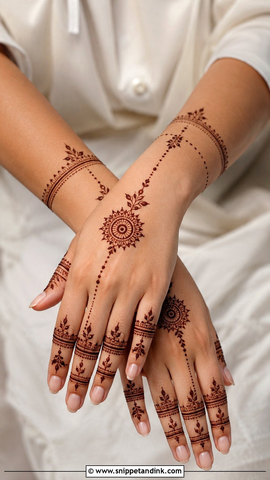 Modern Minimal Mehndi Design - Snippet and Ink - 30 New Trending Mehndi Designs
