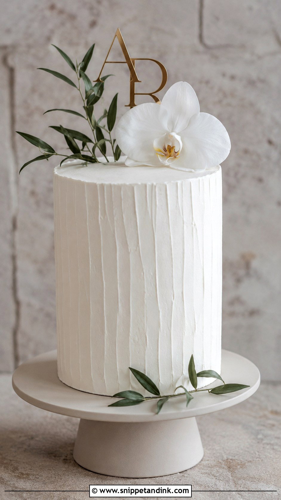 Modern Minimal Wedding Cake - Snippet and Ink - 20 Display Cake Ideas for Wedding
