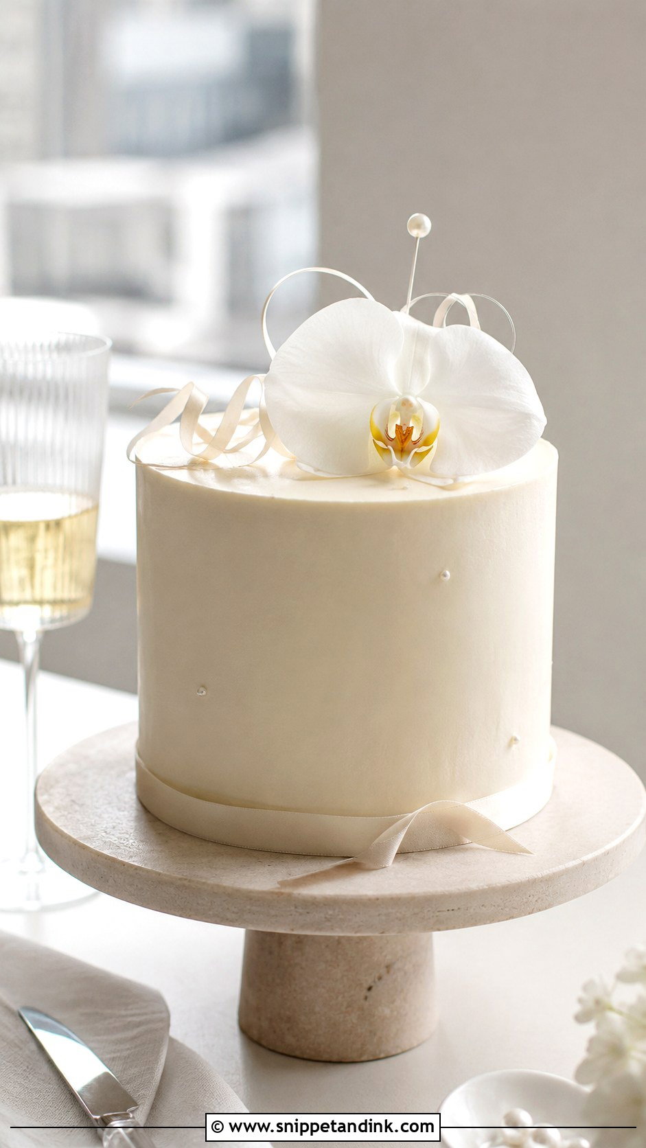 Modern Minimalist Elopement Wedding Cake - Snippet and Ink - 20 Elopement Wedding Cake Ideas