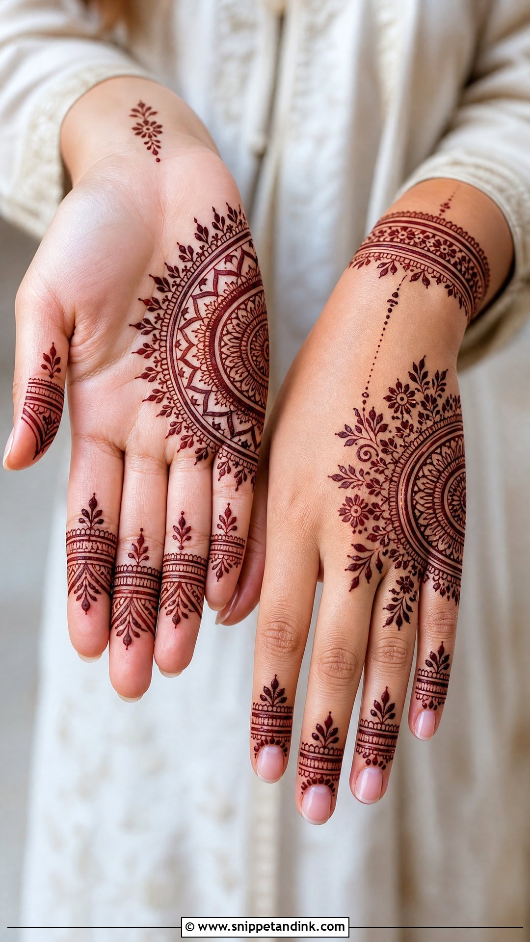 Modern Negative Space Mehndi Design - Snippet and Ink - 35 Unique Mehndi Designs