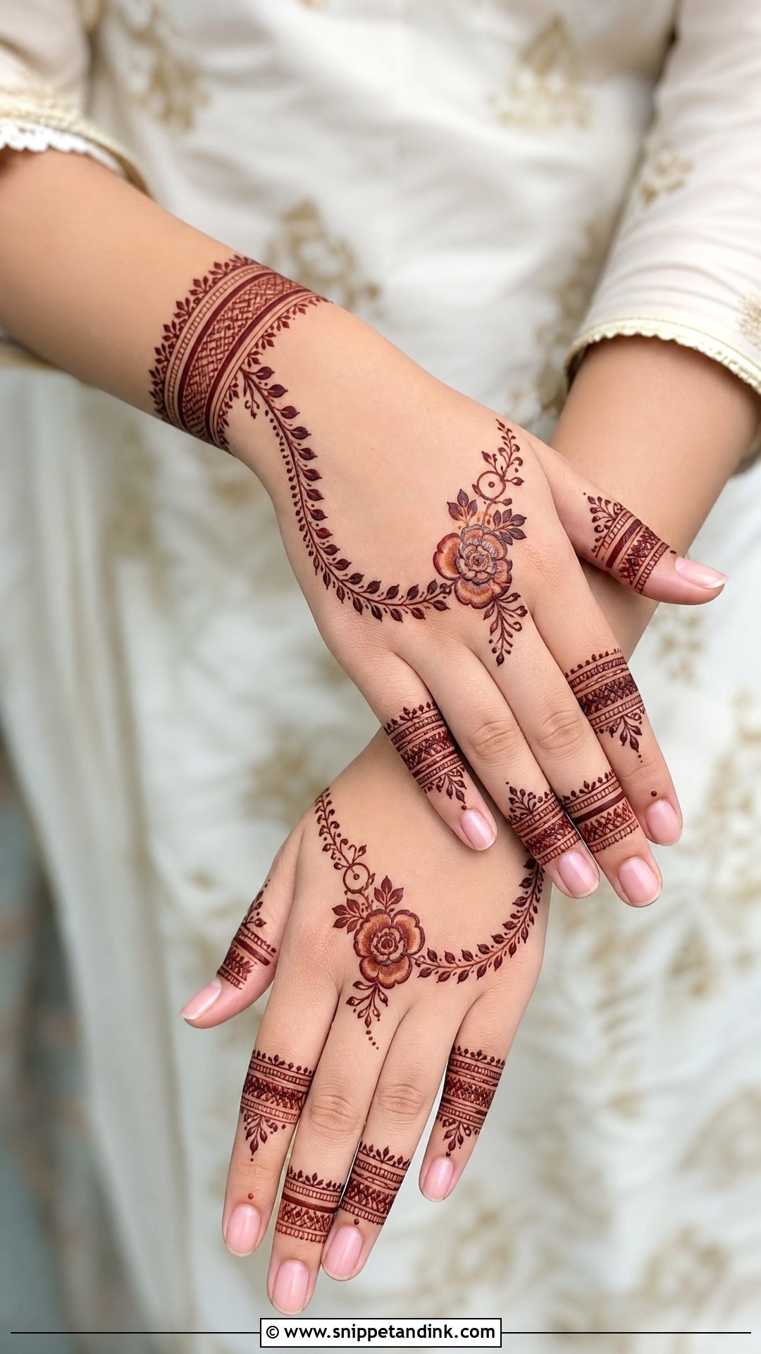Modern Negative Space Mehndi Design - Snippet and Ink - 20 Mehndi Design for Best Friend Wedding Ideas