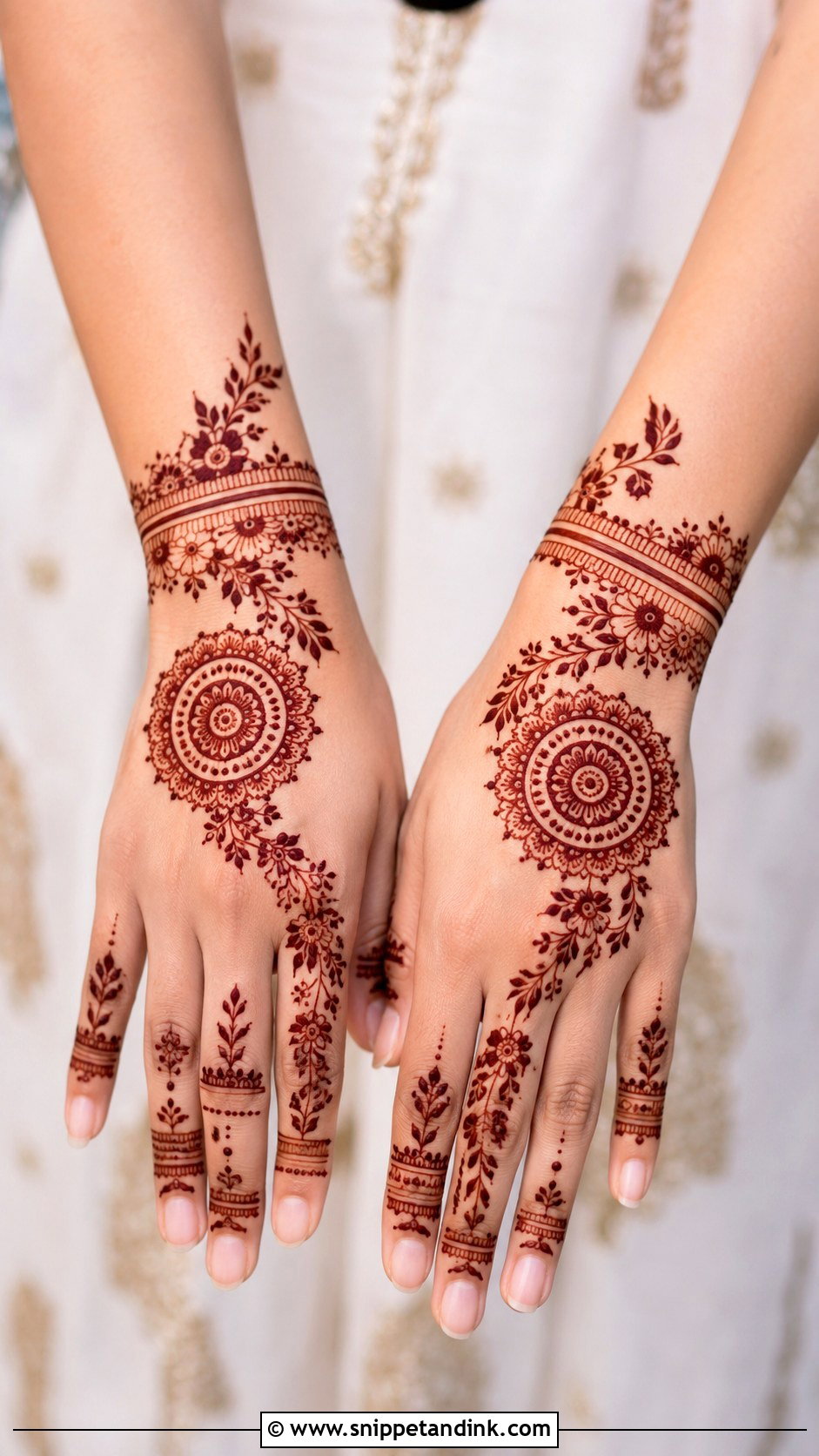 Modern Negative Space Mehndi - Snippet and Ink - 30 New Unique Mehndi Designs