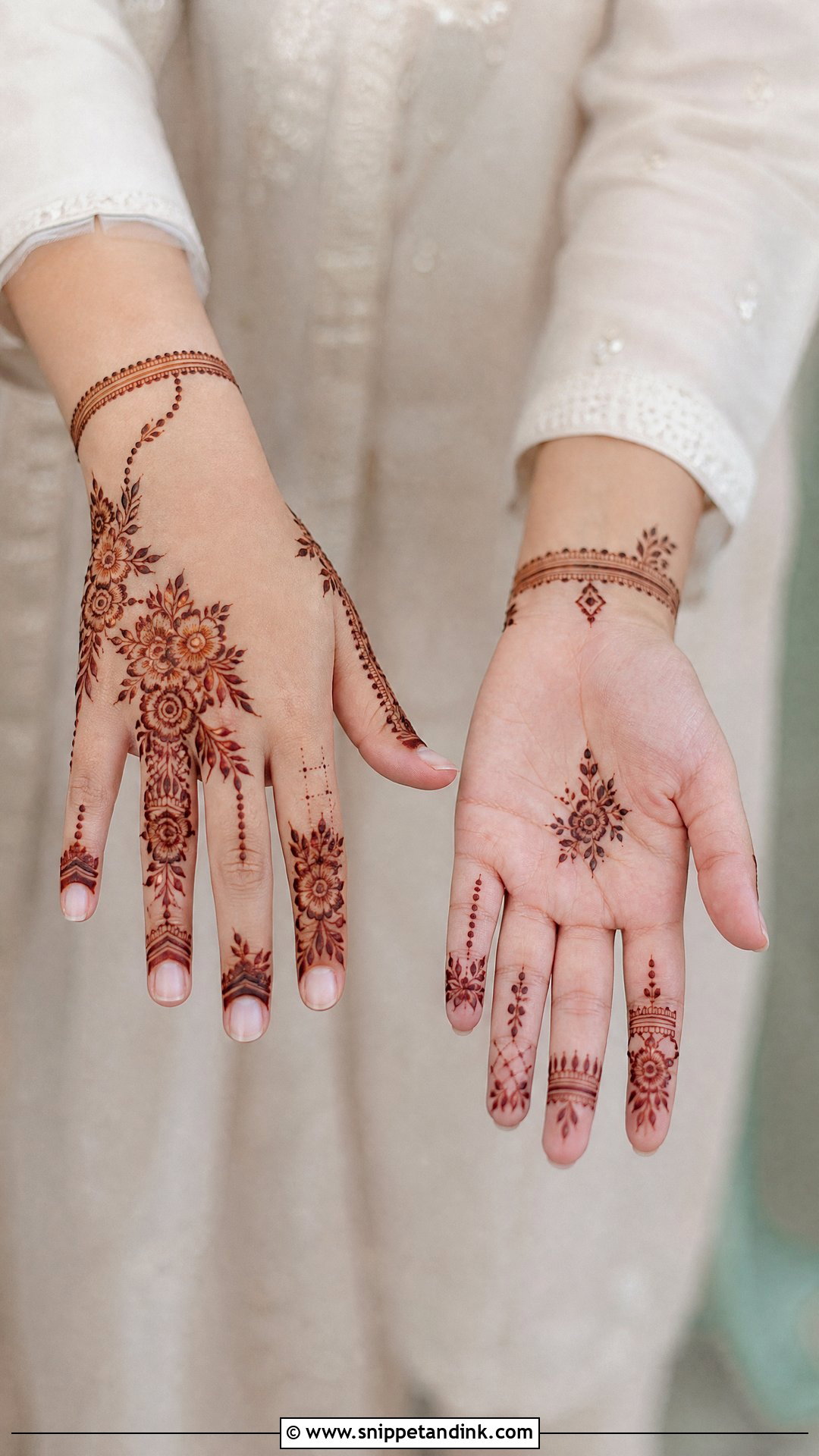 Modern Nikkah Mehndi Design - Snippet and Ink - 30 Nikkah Mehndi Designs