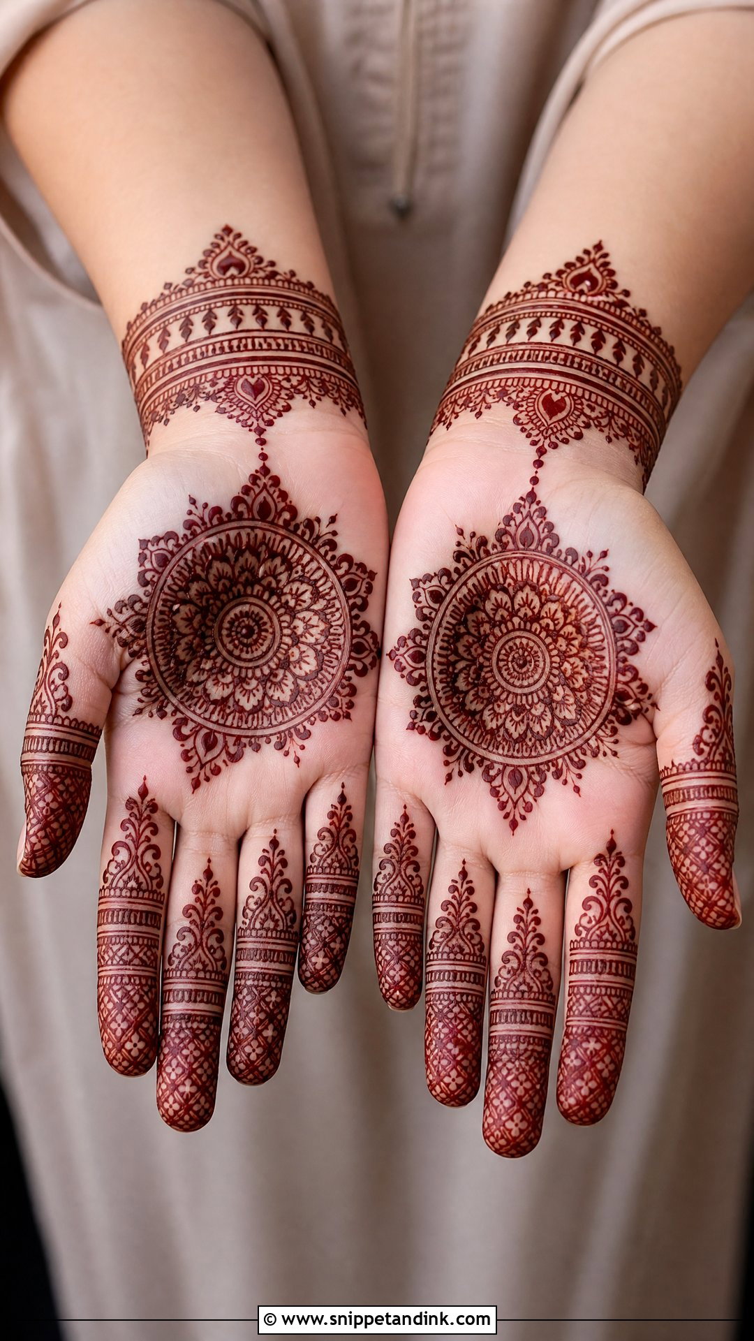 Modern Palm Mehndi Design - Snippet and Ink - 30 Beautiful Palm Mehndi Design Ideas