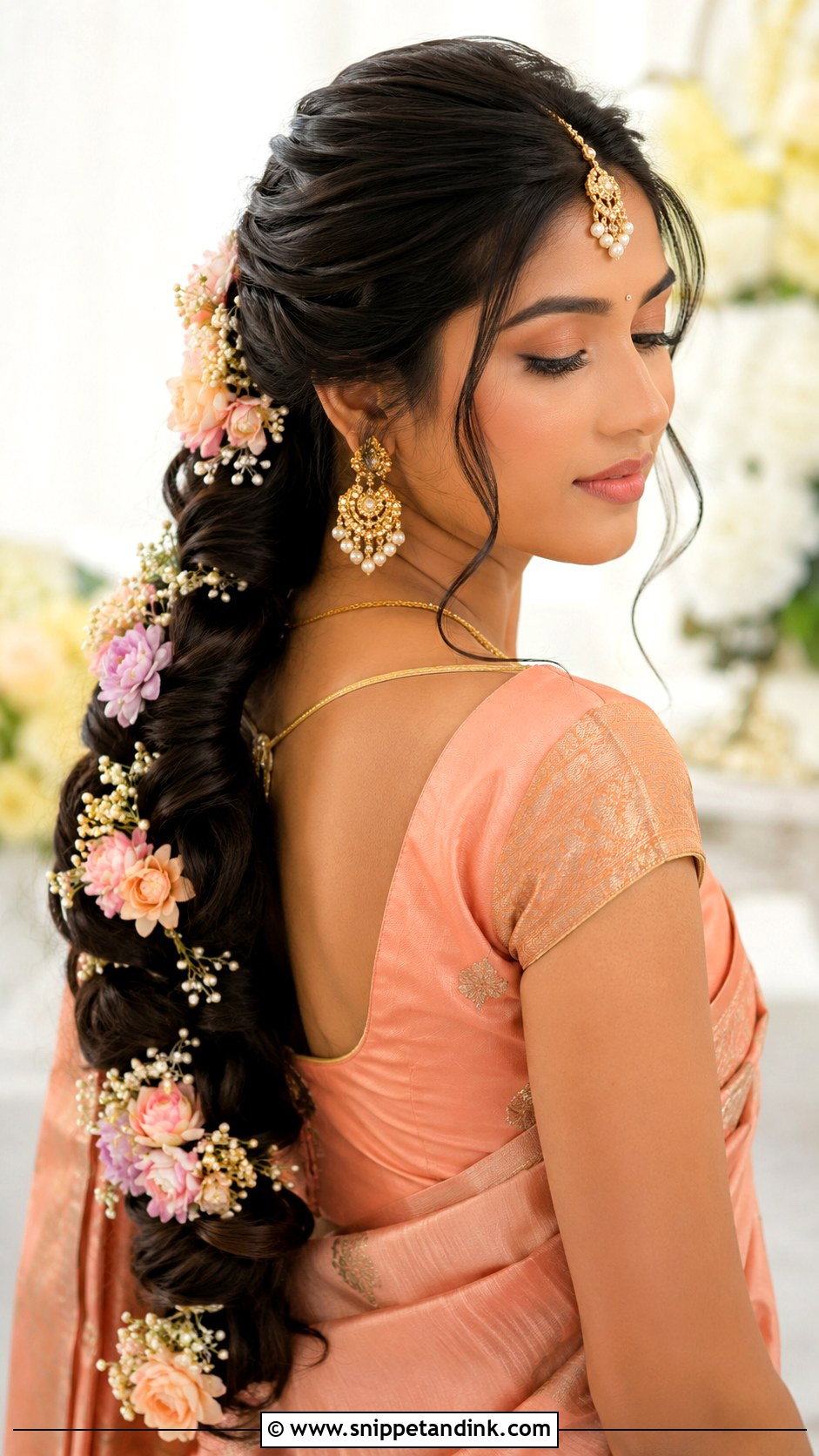 Modern Poola Jada Bridal Hairstyle - Snippet and Ink - 15 Poola Jadalu Bridal Hairstyles
