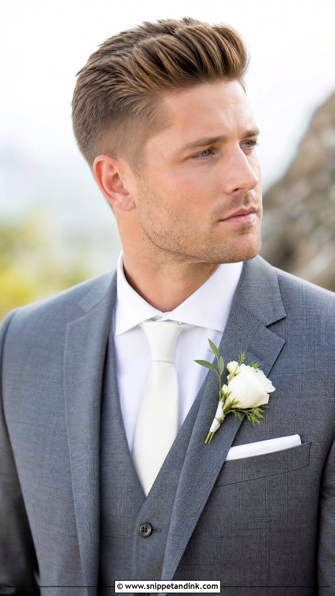Modern Quiff Groom Wedding Hairstyle - Snippet and Ink - 15 Groom Wedding Hairstyle Men Ideas