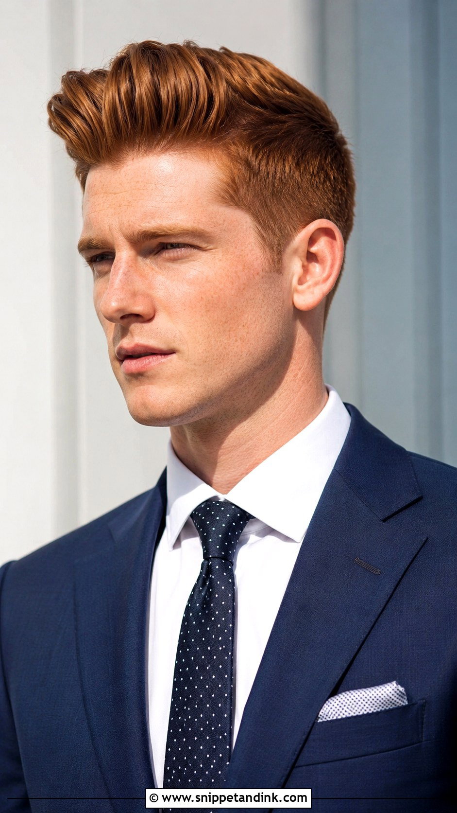 Modern Quiff Hairstyle for Grooms - Snippet and Ink - 25 Wedding Hairstyles Men