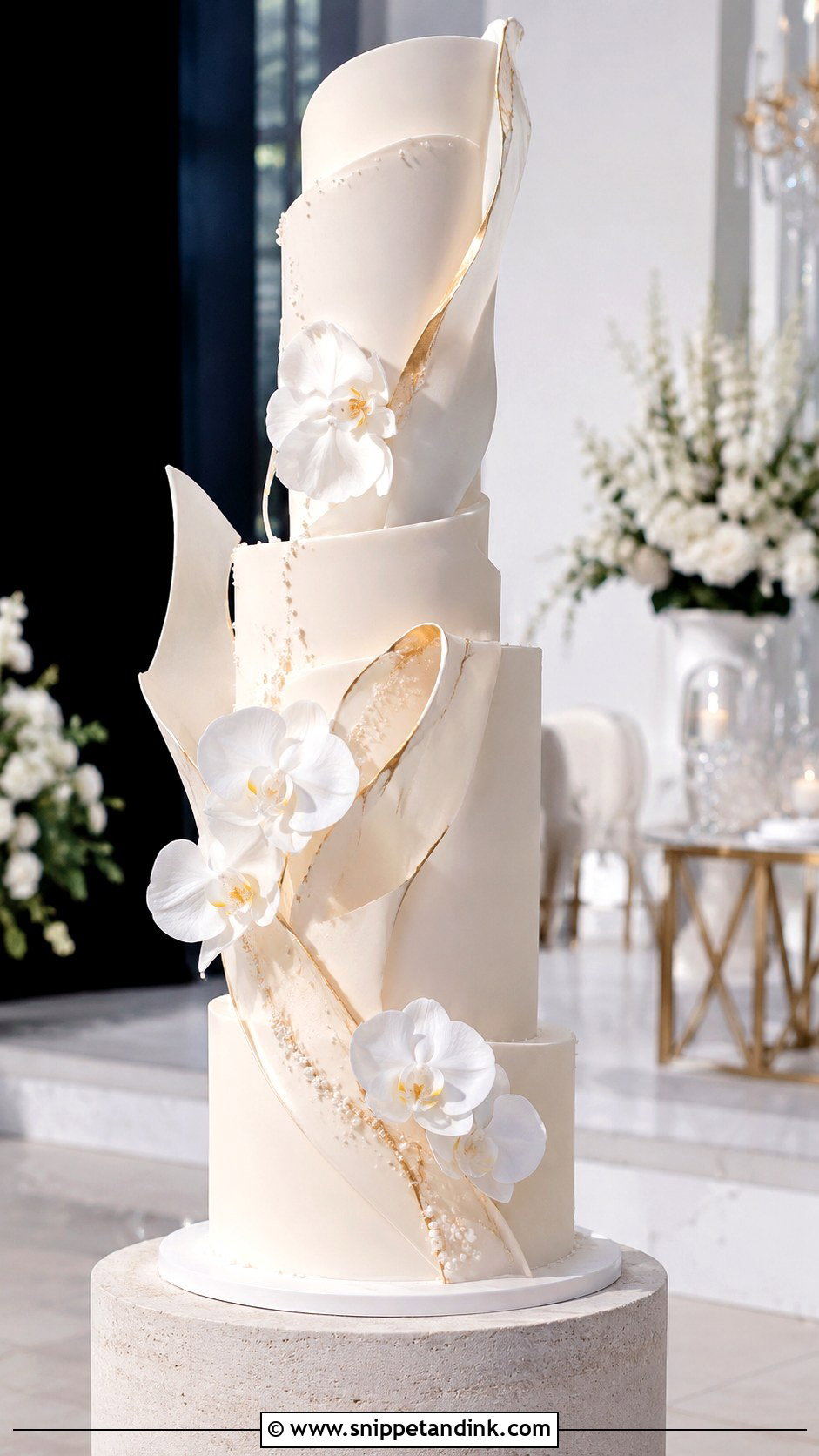 Modern Sculptural Wedding Cake - Snippet and Ink - 20 Extravagant Wedding Cakes