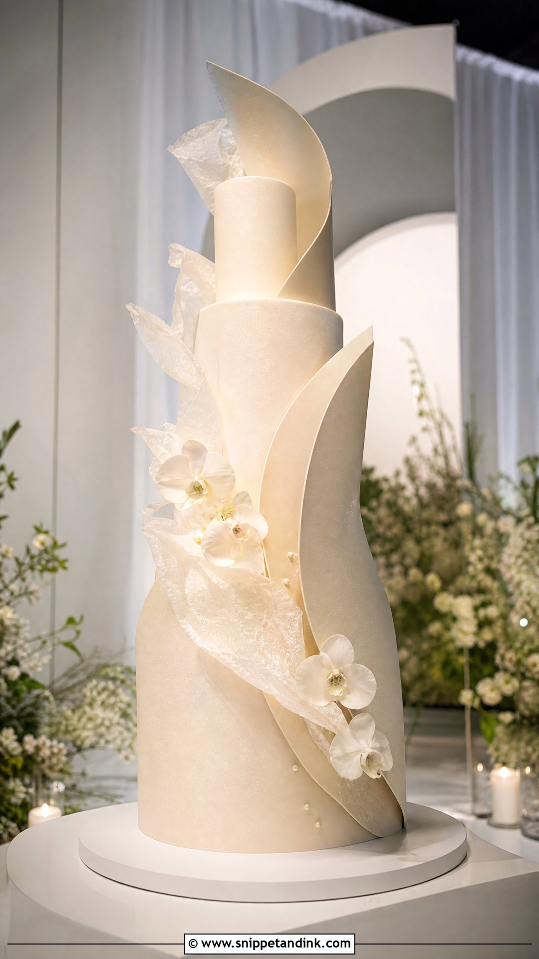 Modern Sculptural Wedding Cake - Snippet and Ink - 20 Unique Luxury Wedding Cake Ideas
