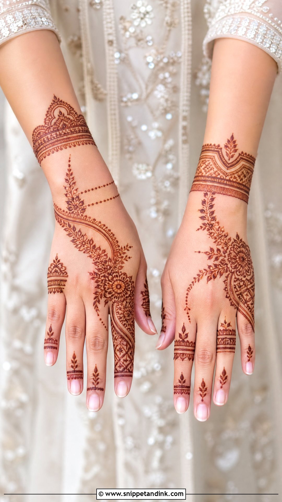Modern Sister Wedding Mehndi Design - Snippet and Ink - 20 Sister Wedding Mehndi Designs