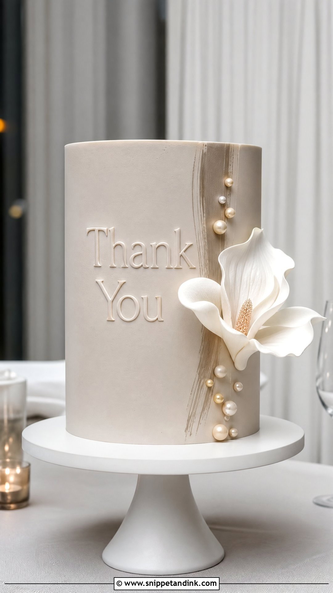 Modern Thank You Wedding Cake - Snippet and Ink - 20 Thank You Cake Design Ideas for Wedding
