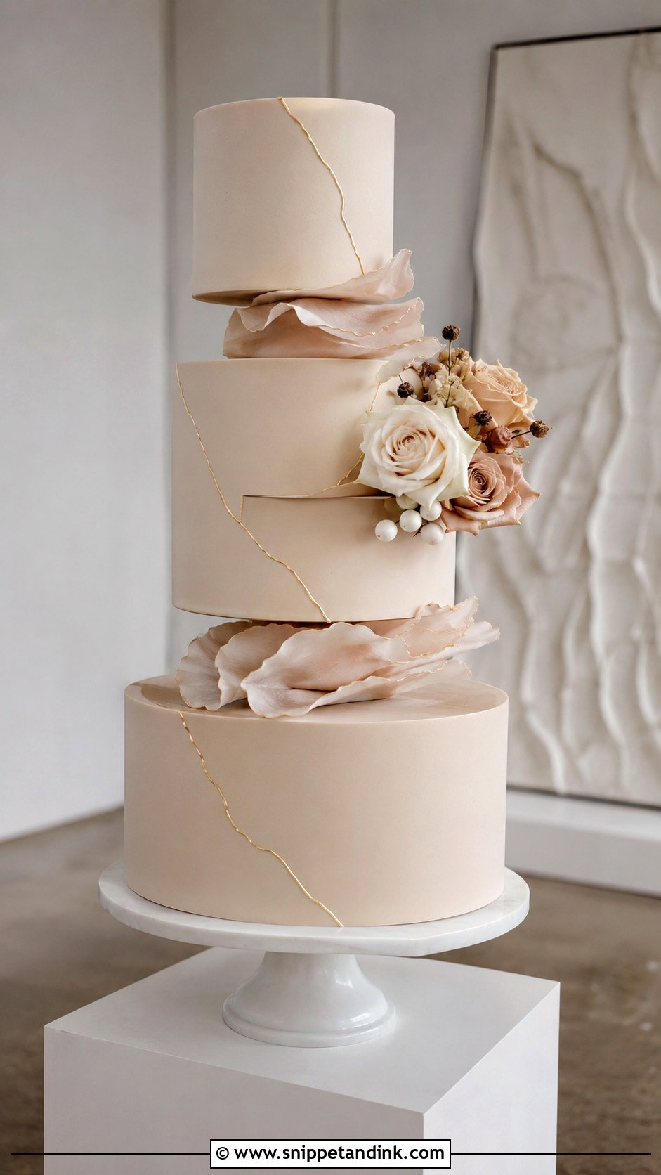 Modern Tiered Wedding Cake - Snippet and Ink - 30 Tiered Wedding Cake Ideas