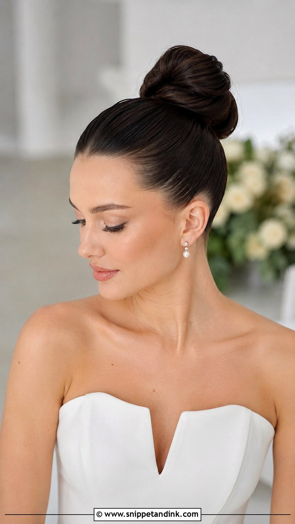 Modern Top Knot for Wedding - Snippet and Ink - 35 Bun Hairstyles for Wedding