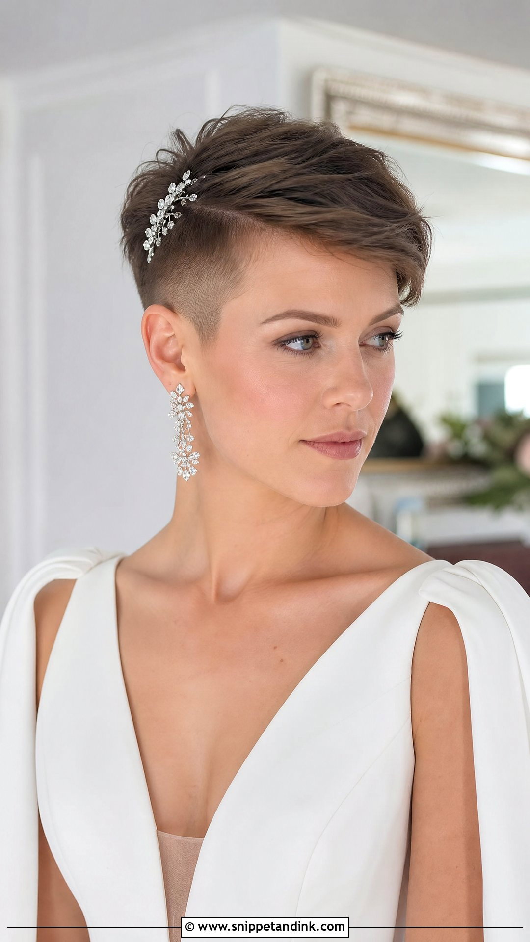 Modern Undercut Pixie for Bride - Snippet and Ink - 20 Short Hairstyle for Bride Ideas