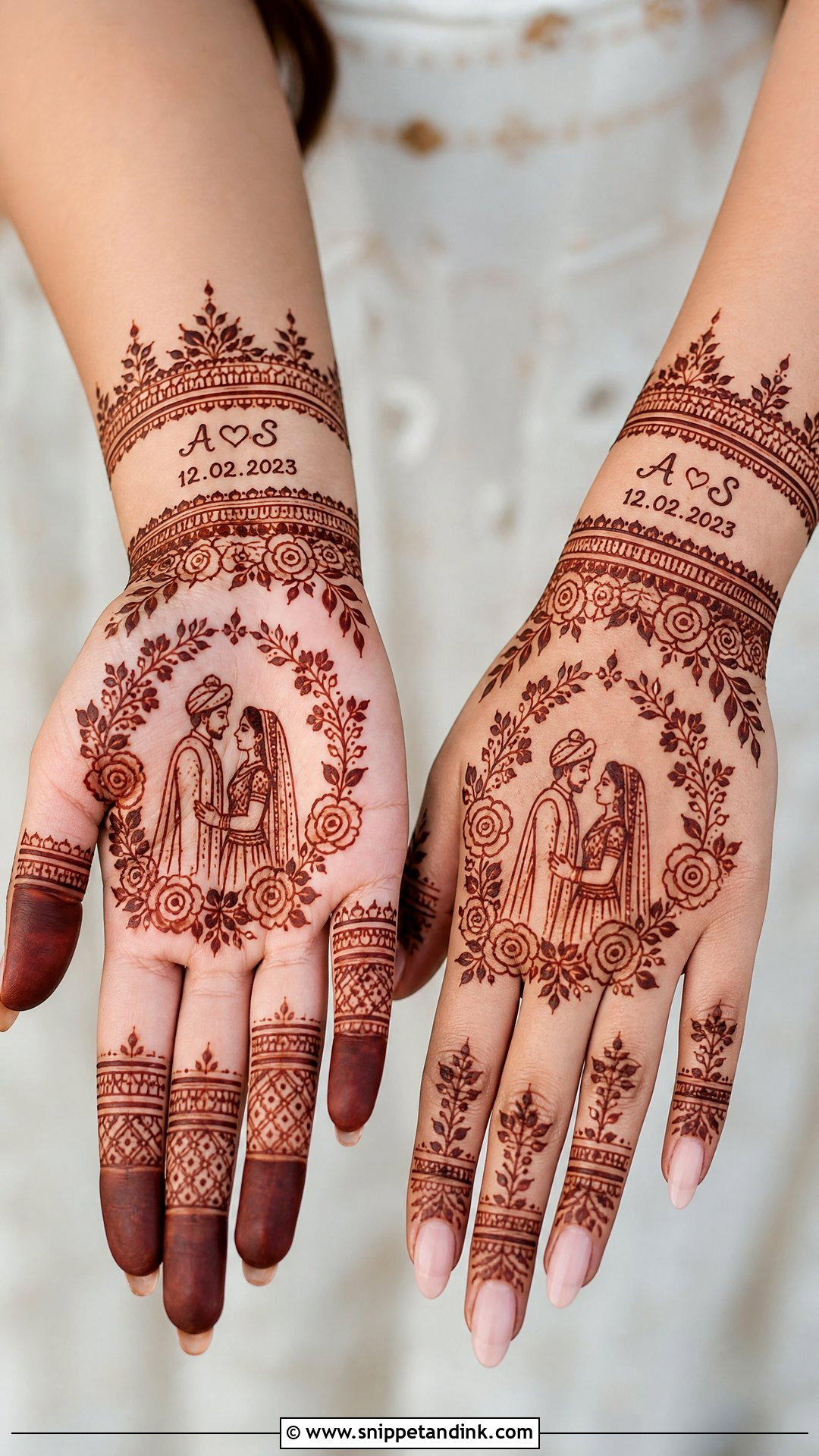 Modern Varmala Mehndi Design - Snippet and Ink - 20 Varmala Mehndi Design Ideas