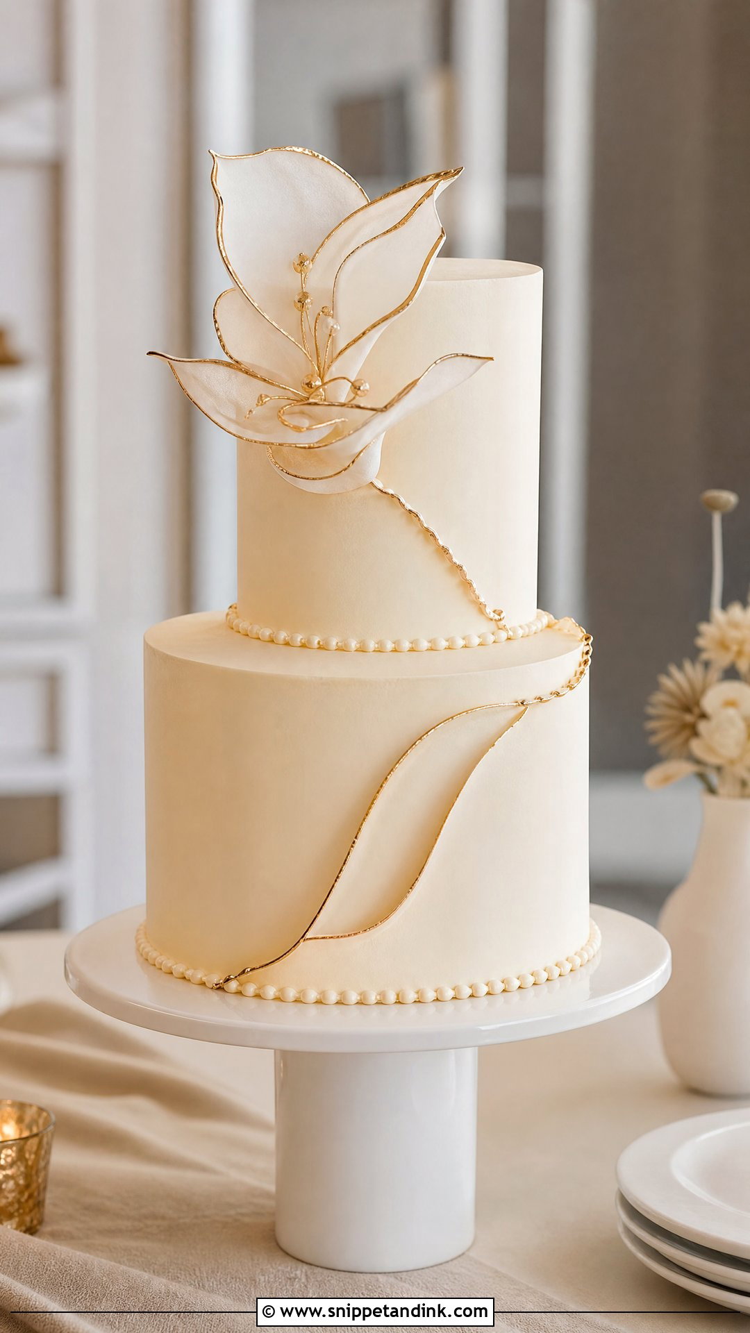 Modern Wedding Cake - Snippet and Ink - 30 Pretty Cake Ideas for Wedding