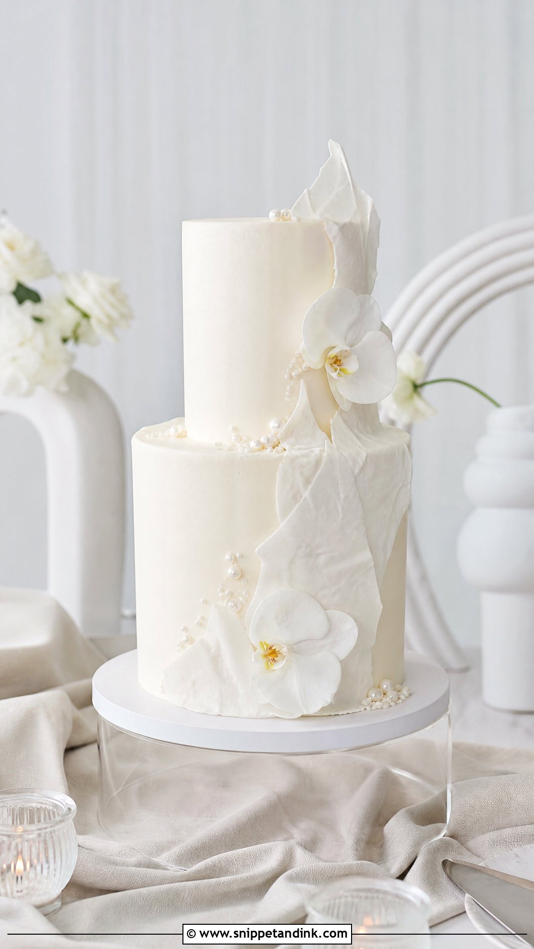 Modern Wedding Cake - Snippet and Ink - 35 Wedding Cake Designs