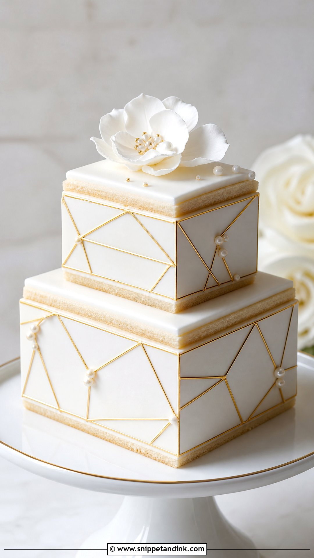 Modern Wedding Cake Cookies - Snippet and Ink - 30 Wedding Cake Cookies