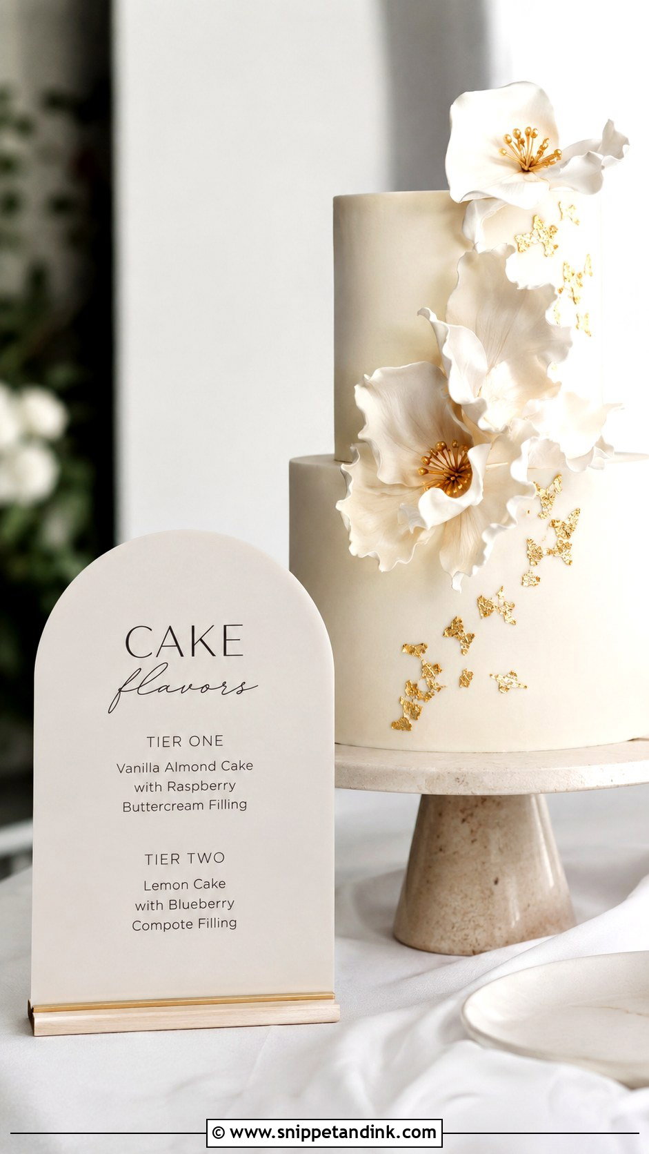 Modern Wedding Cake Flavor Sign - Snippet and Ink - 20 Wedding Cake Flavour Sign Ideas