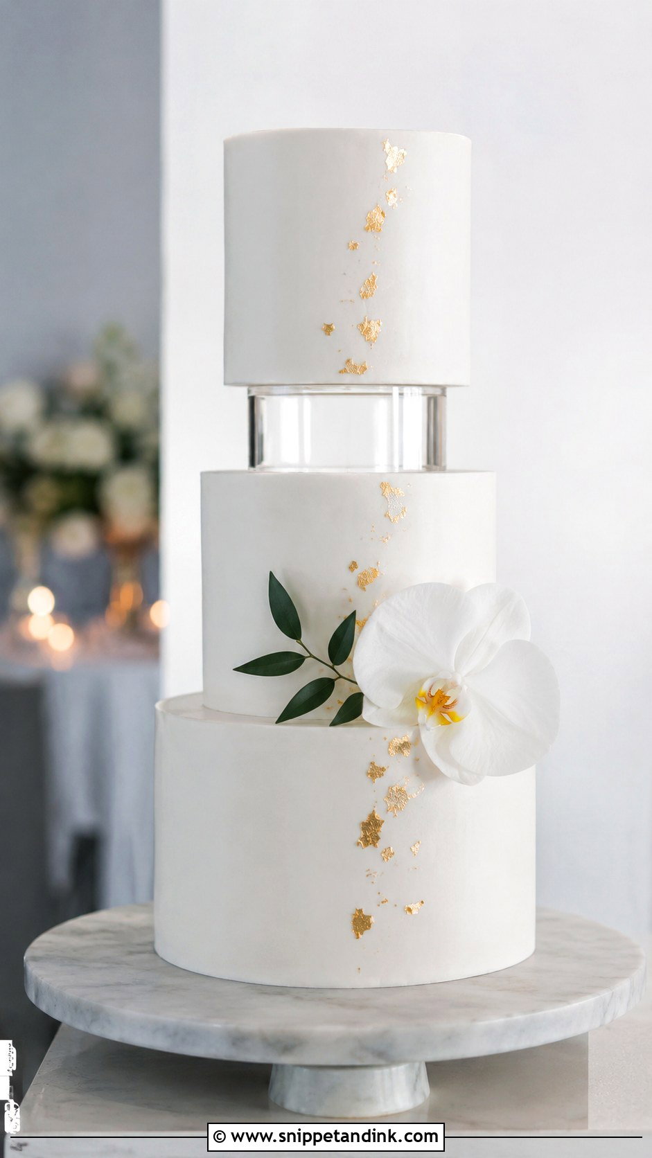 Modern Wedding Cake Separator - Snippet and Ink - 25 Wedding Cake Separators