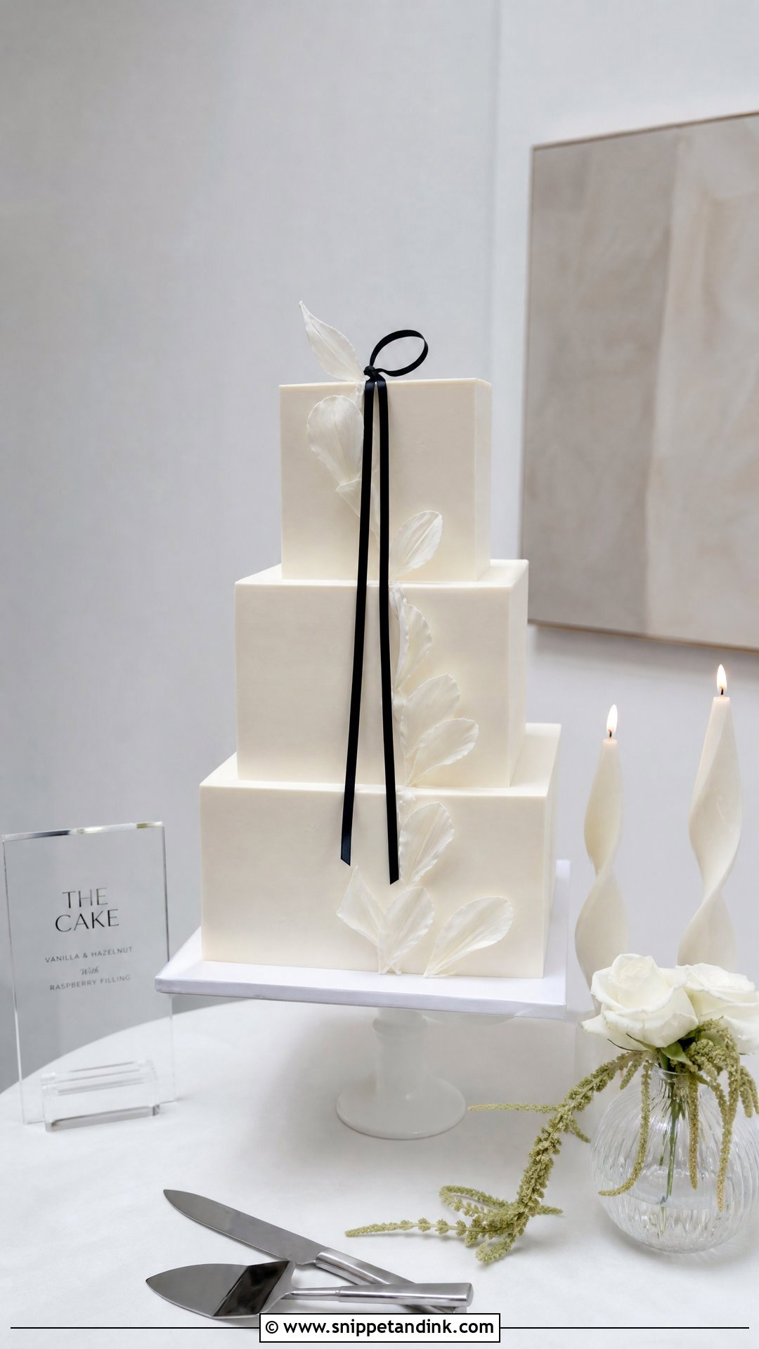 Modern Wedding Cake Table - Snippet and Ink - 25 Wedding Cake Table Ideas