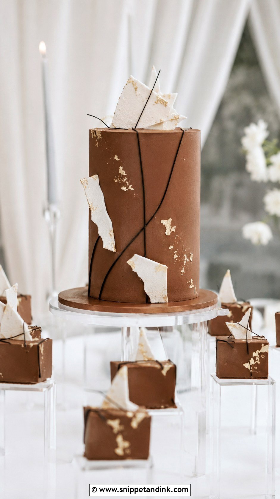 Modern Wedding Cake With Mini Cakes - Snippet and Ink - 25 Wedding Cake with Mini Cakes