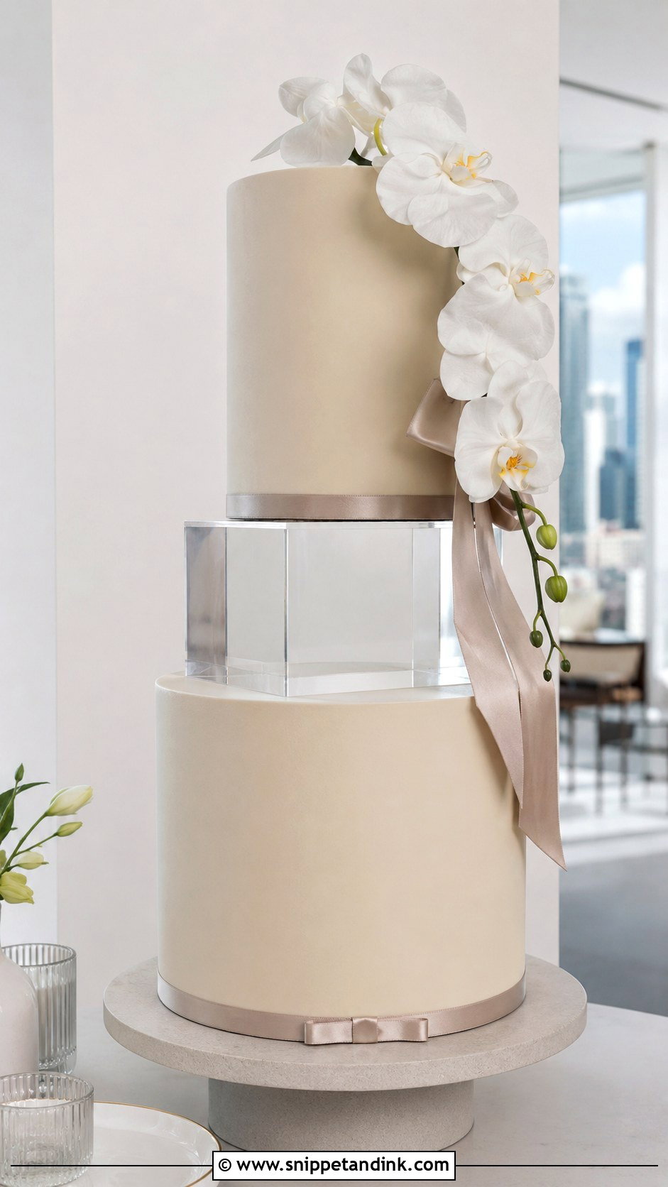 Modern Wedding Cake With Spacers - Snippet and Ink - 20 Wedding Cake Ideas with Spacers