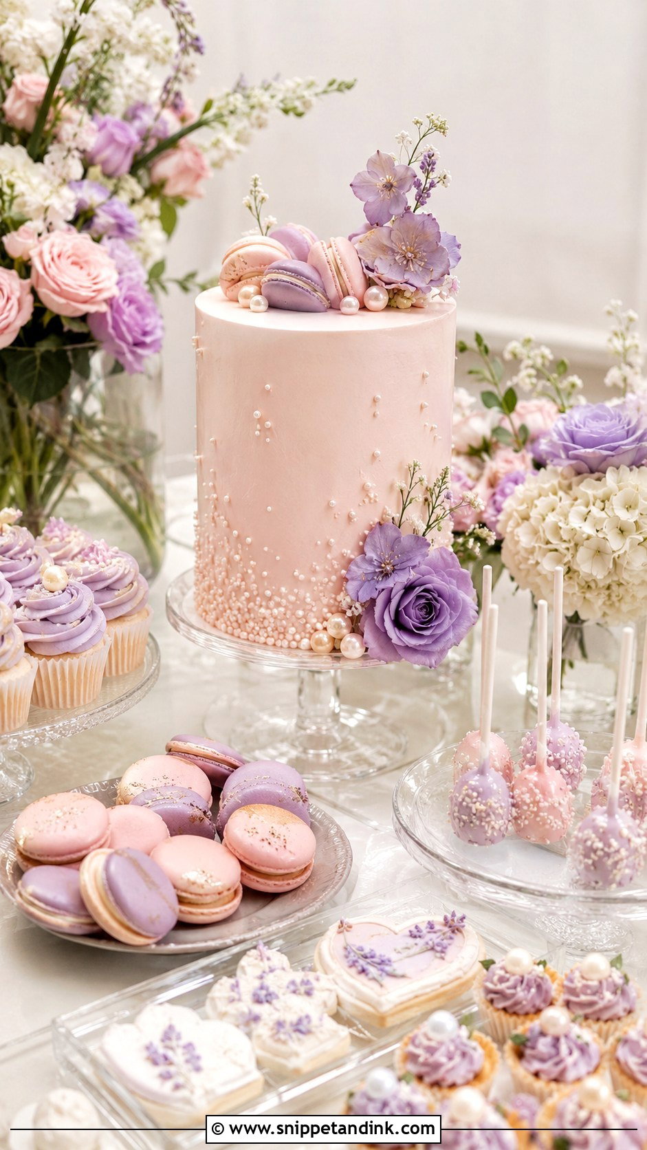 Modern Wedding Dessert Table With Pastel Sweets - Snippet and Ink - 20 Modern Wedding Dessert Table Ideas