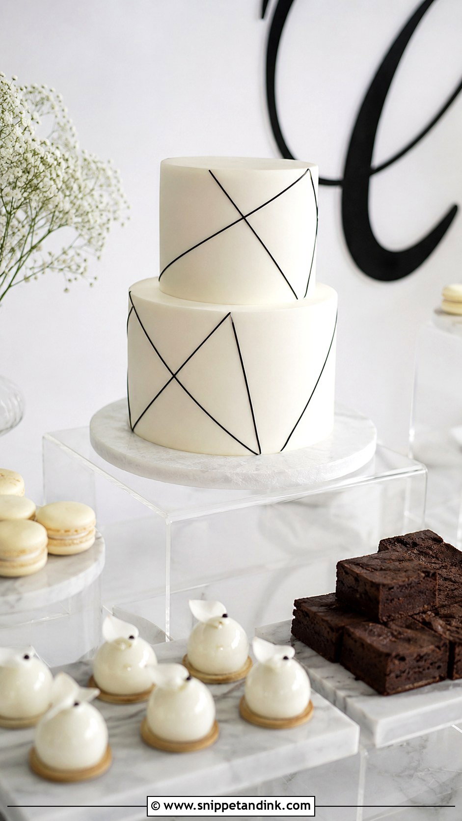 Modern Wedding Sweet Table - Snippet and Ink - 30 Wedding Sweet Table Ideas