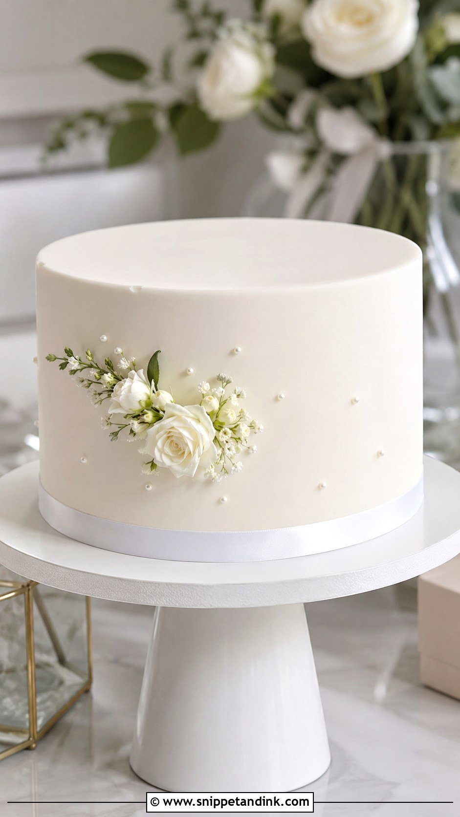 Modern White Casata Wedding Cake - Snippet and Ink - 20 Casata Cake Ideas for Wedding