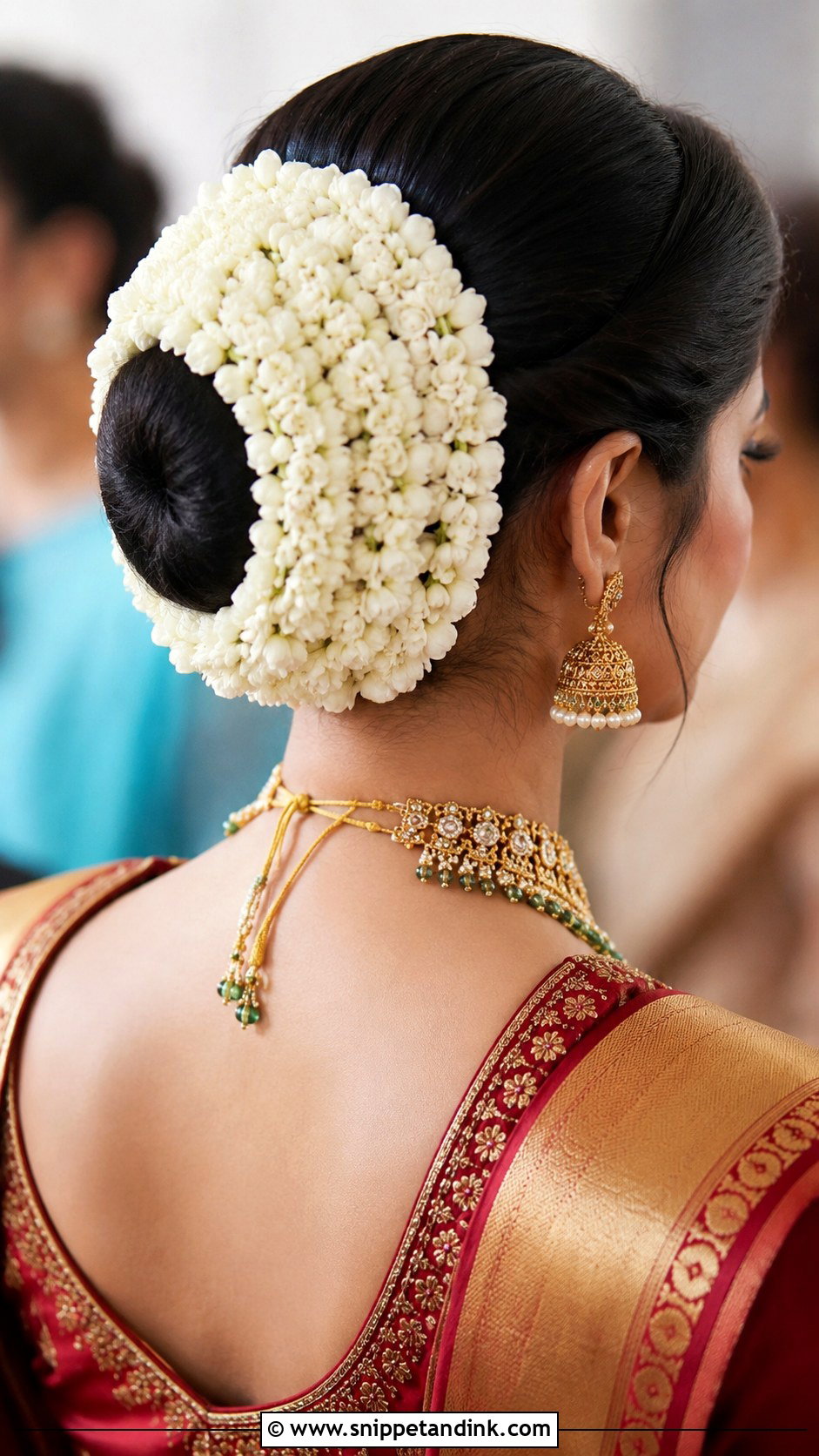 Mogra Flower Bun - Snippet and Ink - 25 Bridal Juda Hairstyles with Flowers