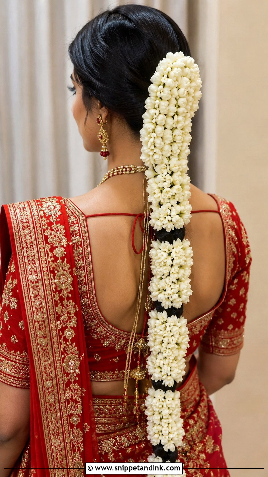 Mogra Jasmine Bridal Choti - Snippet and Ink - 25 Bridal Choti Hairstyle Ideas