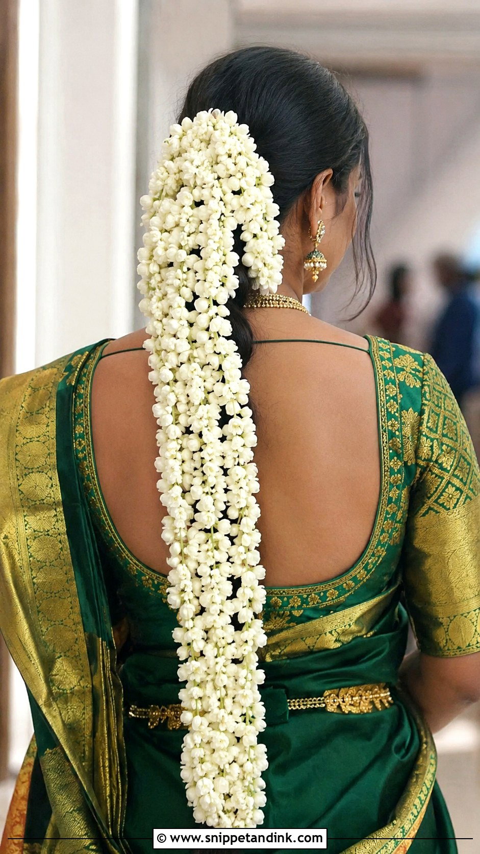 Mogra Veni Braid - Snippet and Ink - 25 Indian Weddings Bridal Hairstyles