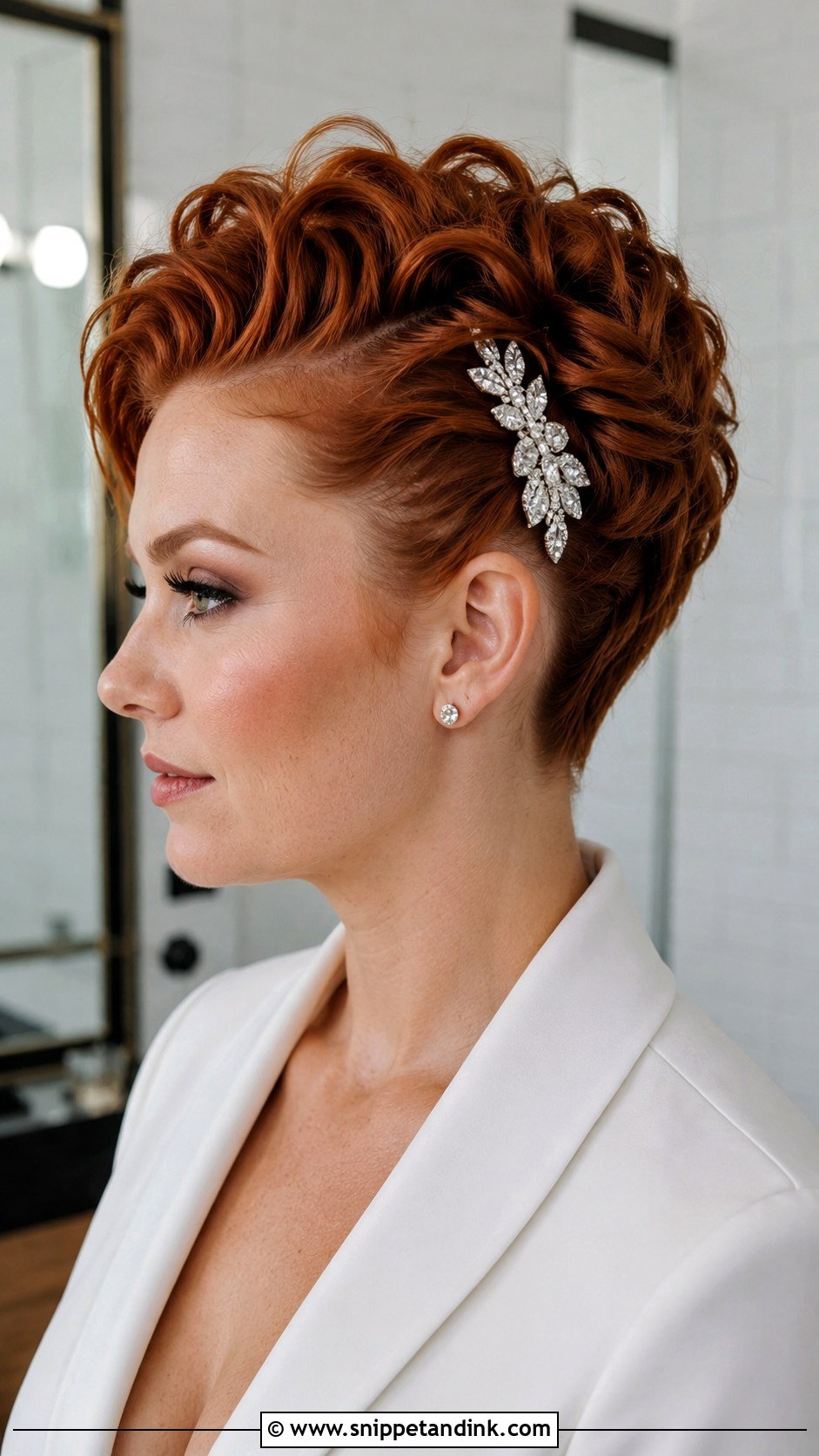 Mohawk Updo Wedding Hair For Short Hair - Snippet and Ink - 15 Mohawk Updo Wedding Ideas