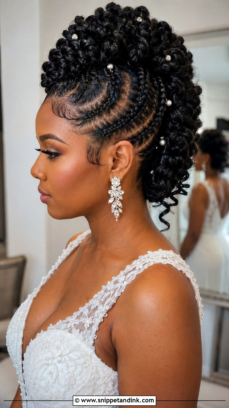 Mohawk Updo Wedding Hair With Braids - Snippet and Ink - 15 Mohawk Updo Wedding Ideas