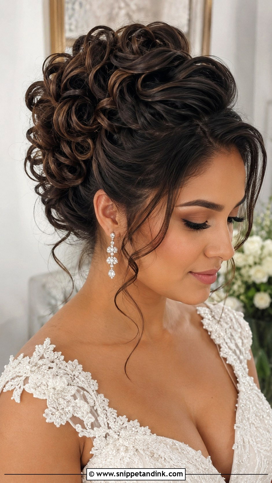 Mohawk Updo Wedding Hair With Curls - Snippet and Ink - 15 Mohawk Updo Wedding Ideas