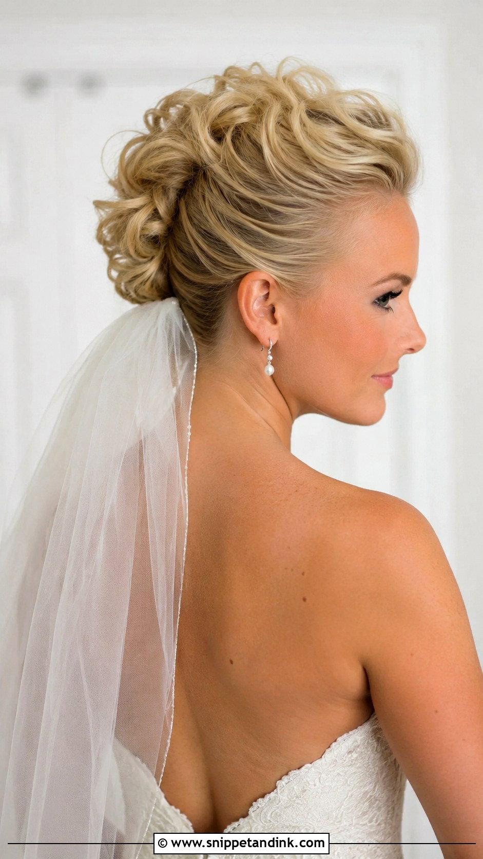 Mohawk Updo Wedding Hair With Veil - Snippet and Ink - 15 Mohawk Updo Wedding Ideas