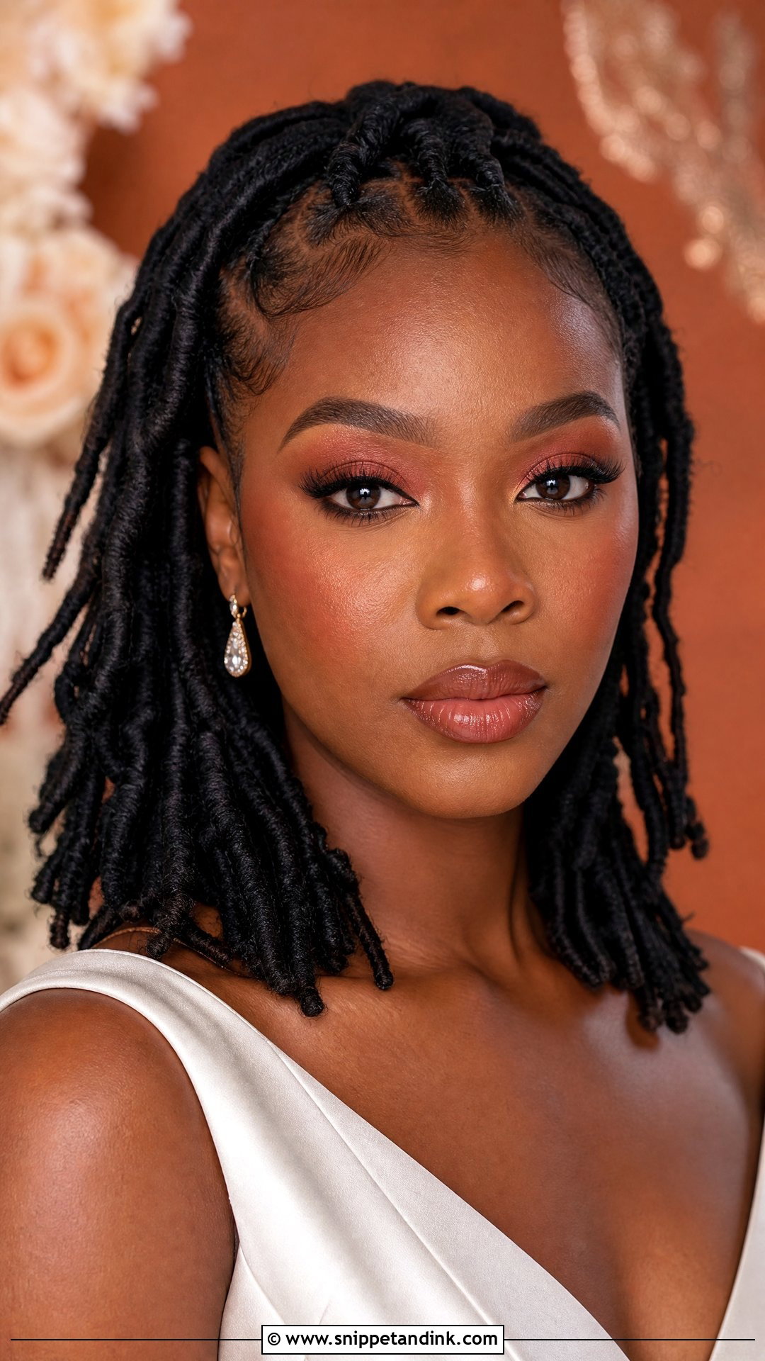 Monochrome Bridal Makeup For Black Women - Snippet and Ink - 25 Bridal Makeup Black Women