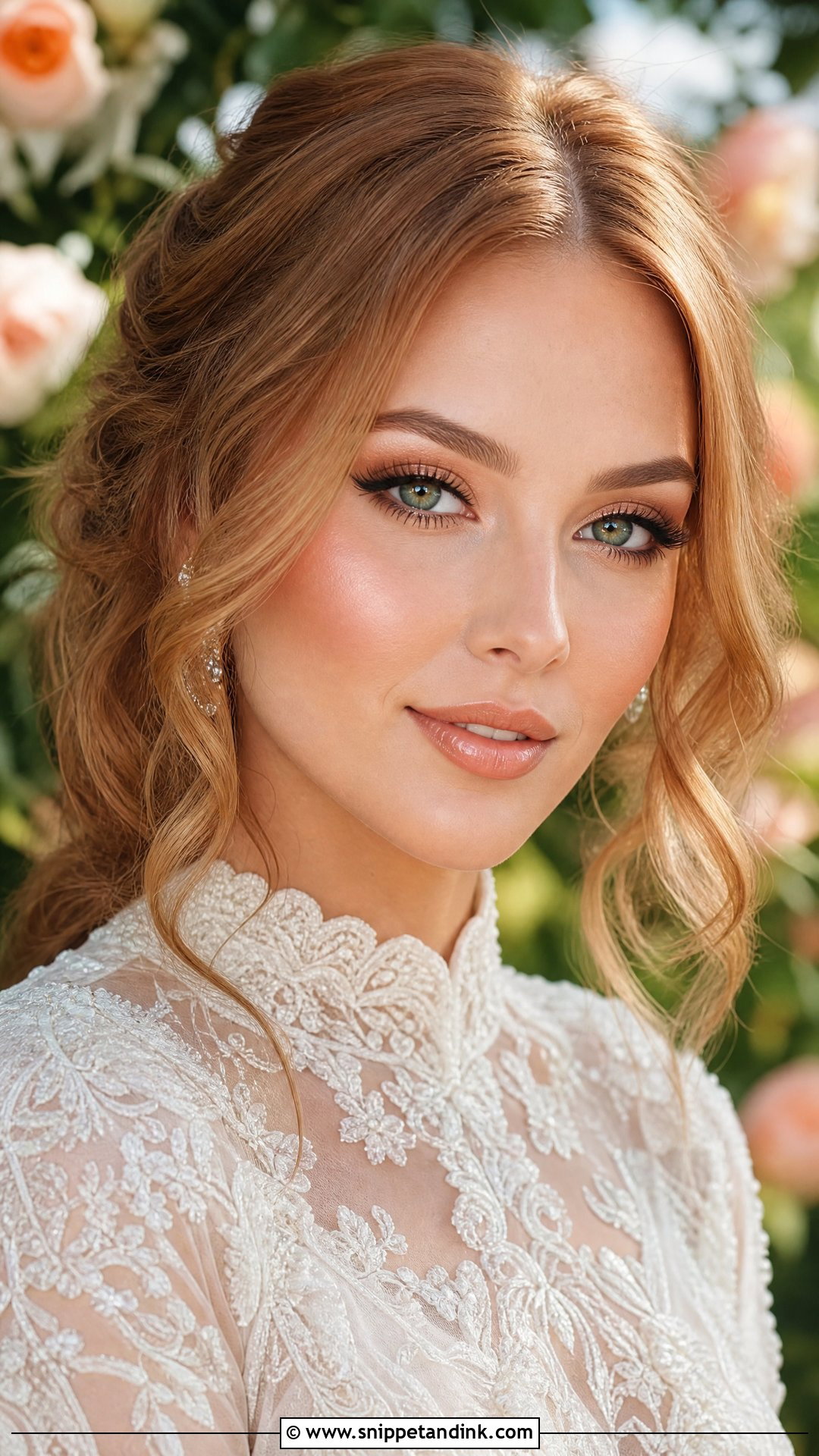 Monochrome Peach Bridal Makeup For Green Eyes - Snippet and Ink - 20 Natural Glam Bridal Makeup for Green Eyes