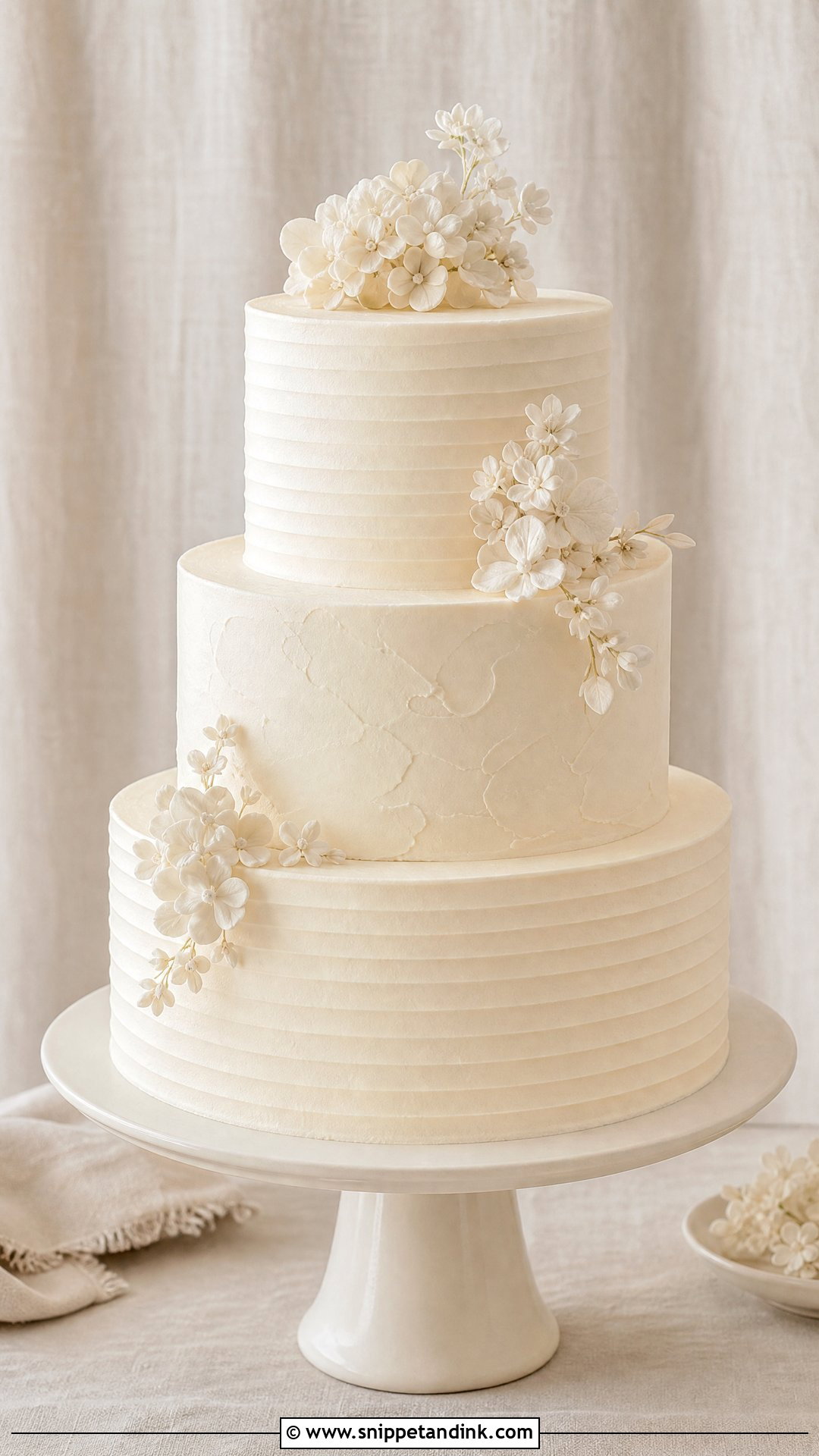 Monochrome Wedding Cake - Snippet and Ink - 25 Minimalist Wedding Cake Ideas