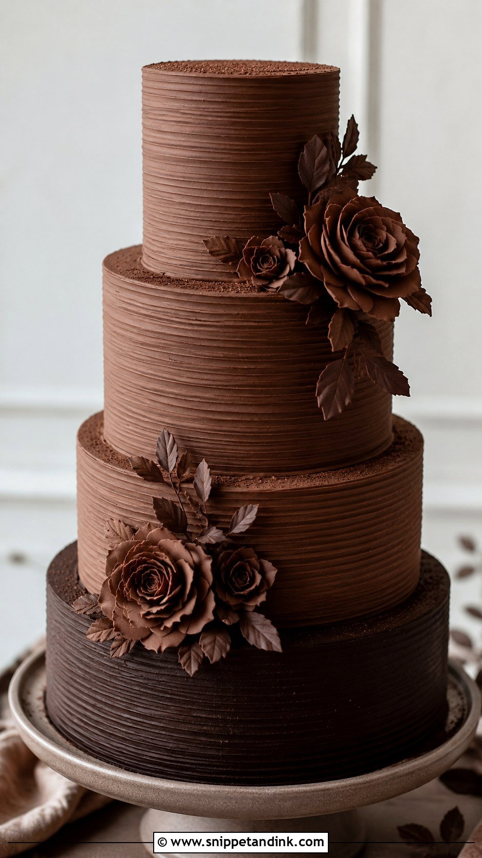 Monochrome Wedding Cake - Snippet and Ink - 30 Masculine Wedding Cake Ideas
