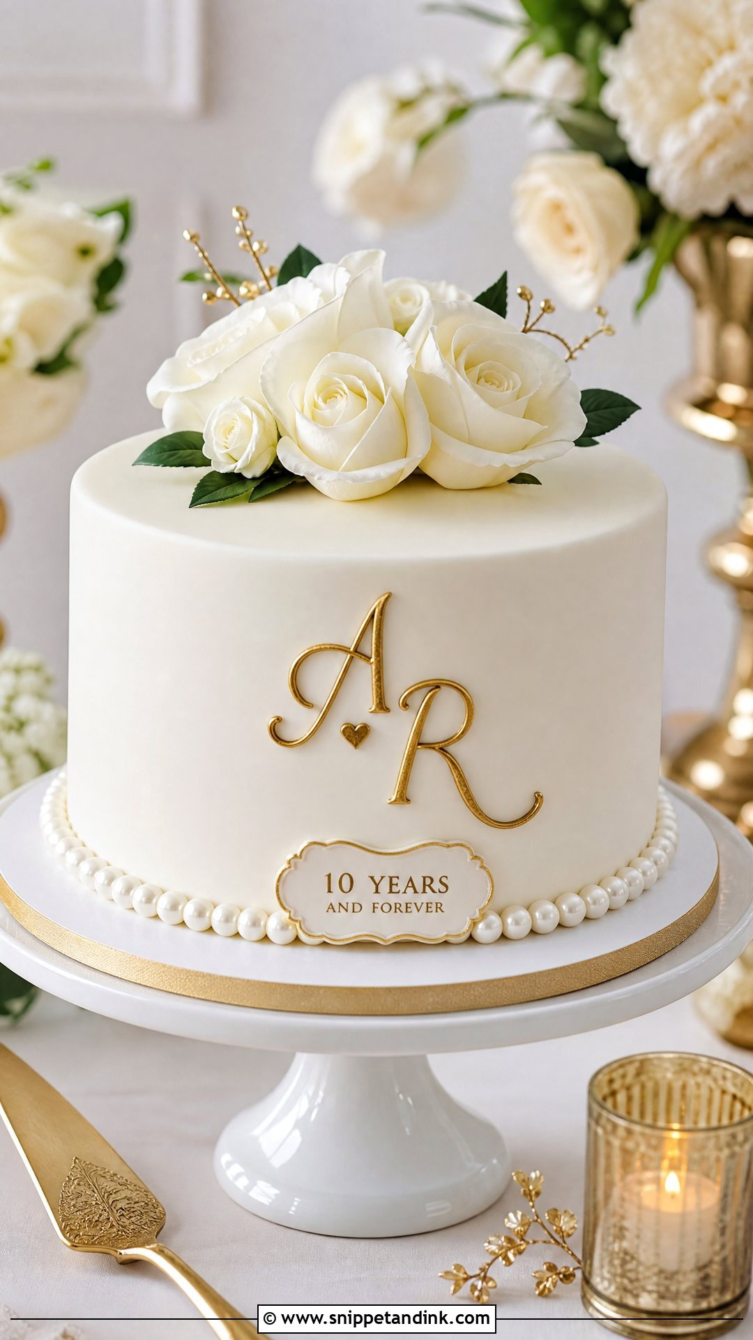 Monogram Anniversary Cake - Snippet and Ink - 25 Unique Wedding Anniversary Cake Ideas