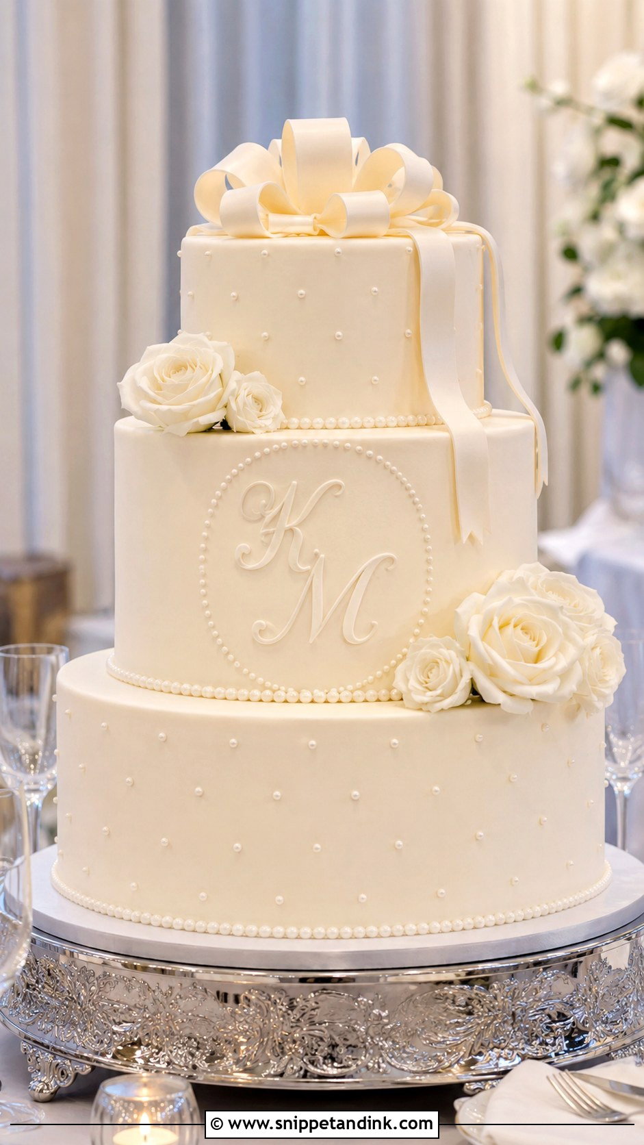 Monogram Wedding Cake Photo - Snippet and Ink - 20 Wedding Cake Couple Photos