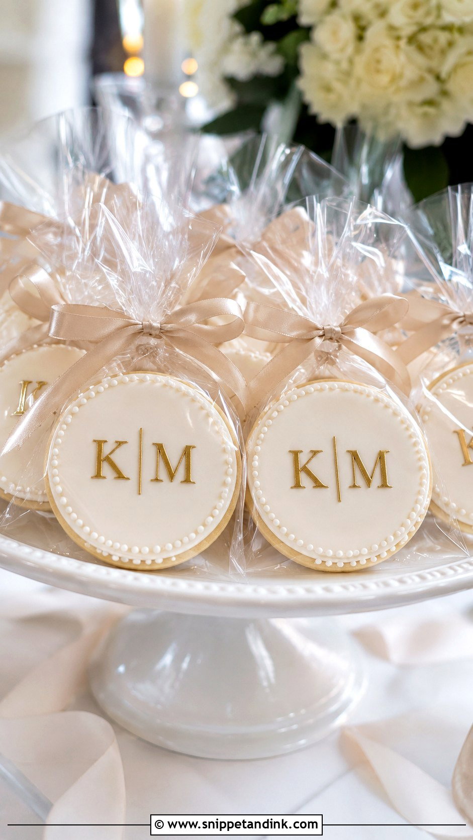 Monogram Wedding Cookies - Snippet and Ink - 20 Initial Wedding Cookies
