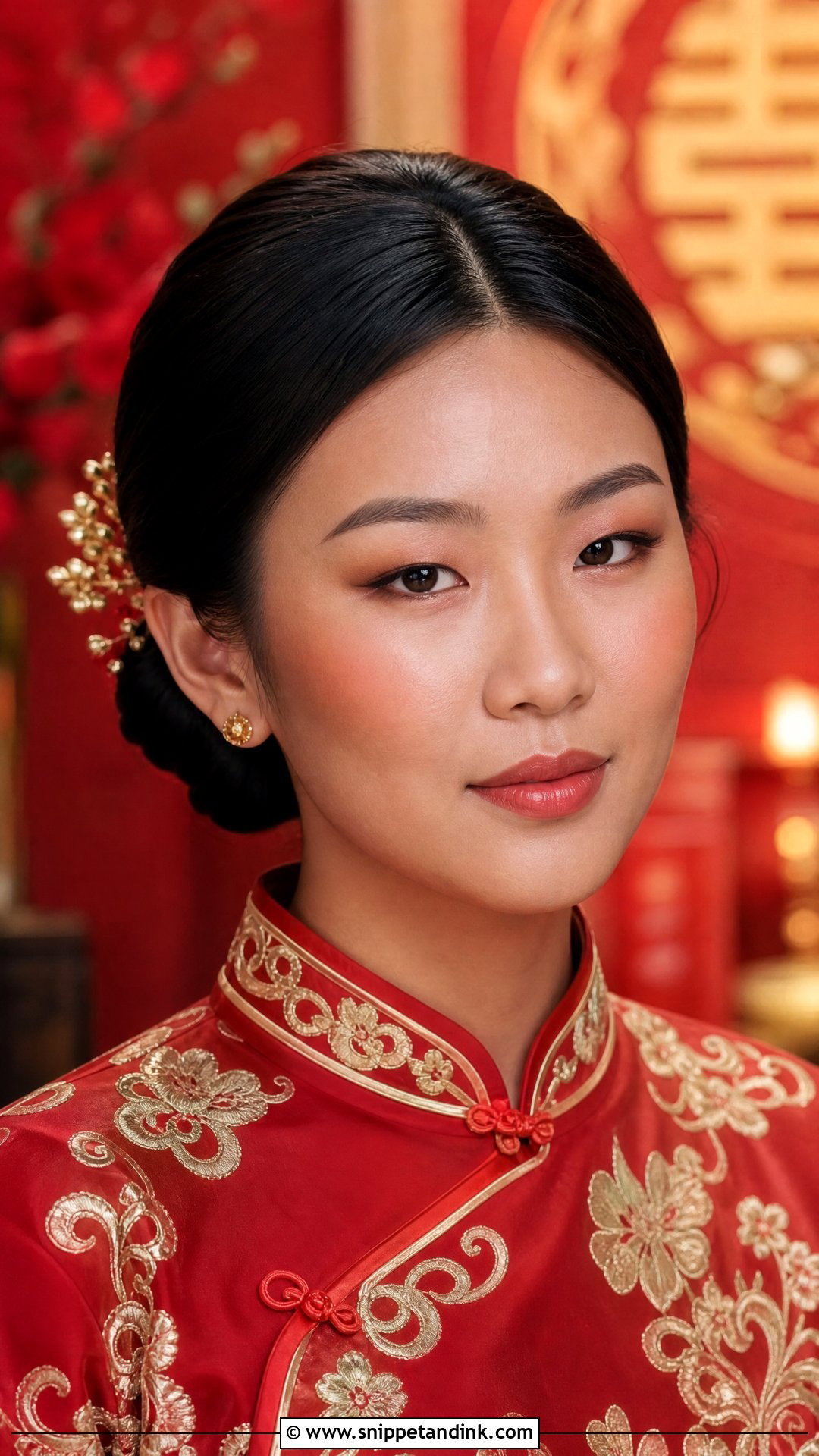 Monolid Chinese Bridal Makeup - Snippet and Ink - 20 Chinese Asian Bridal Makeup Ideas
