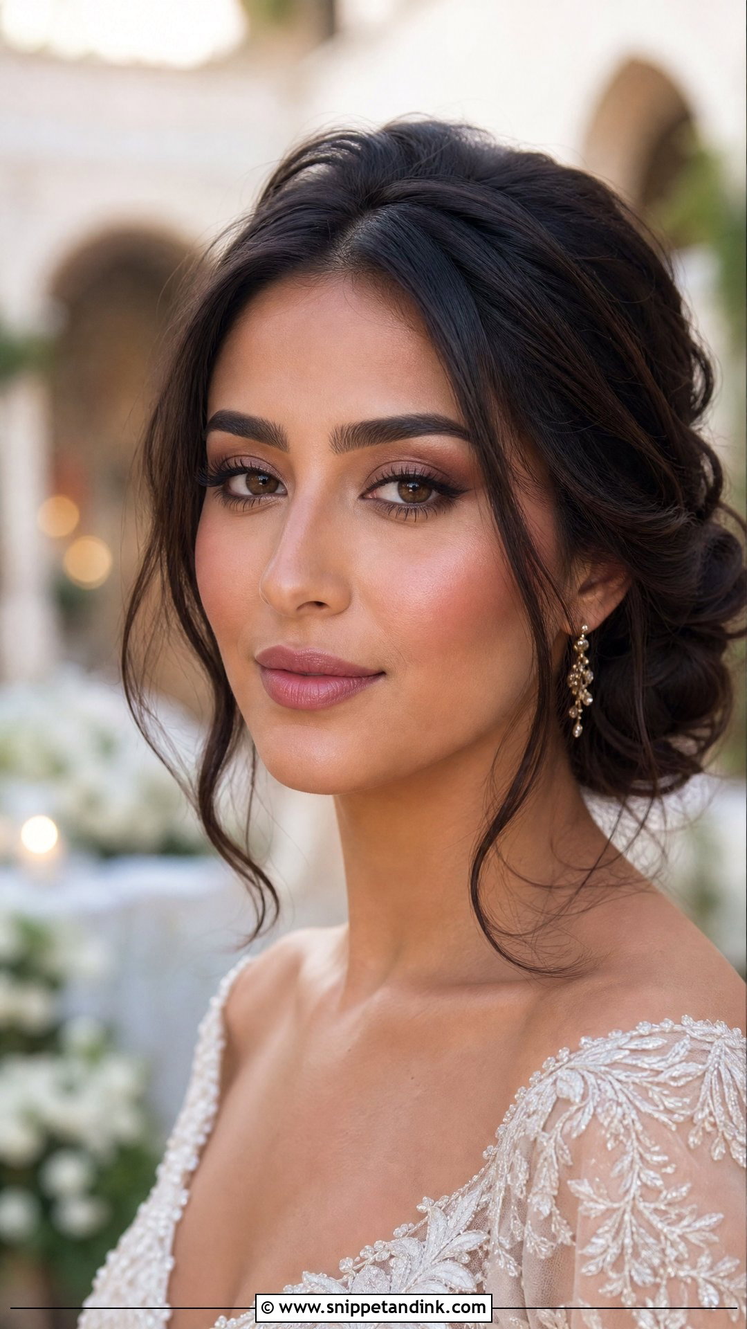 Moody Bridal Makeup With Mauve Blush - Snippet and Ink - 20 Moody Bridal Makeup Ideas