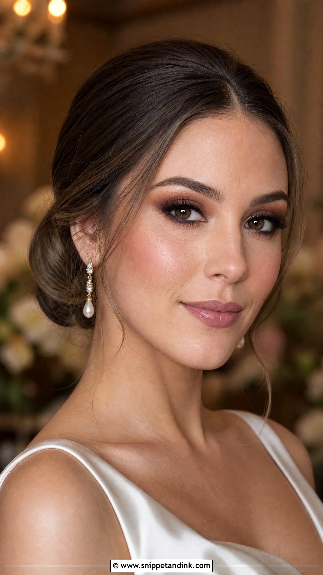 Moody Bridal Makeup With Smoky Brown Eyes - Snippet and Ink - 20 Moody Bridal Makeup Ideas