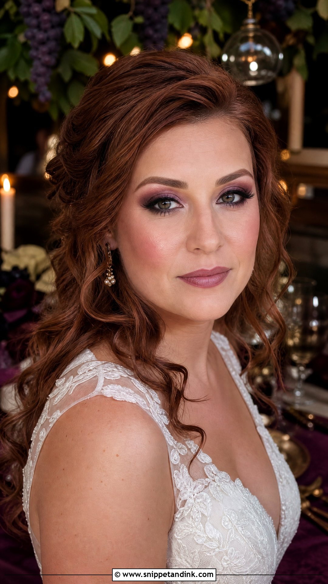 Moody Wedding Makeup With Plum Eyeshadow - Snippet and Ink - 20 Moody Wedding Makeup Ideas